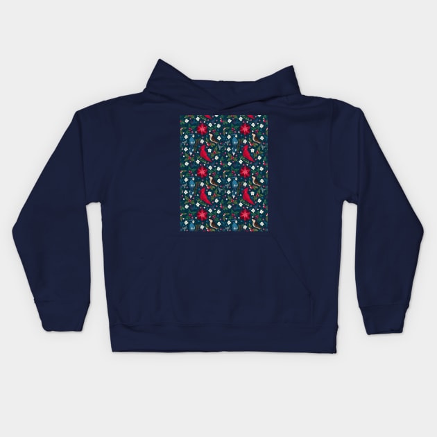 Joy to The Birds Repeat Pattern #2 Kids Hoodie by misnamedplants